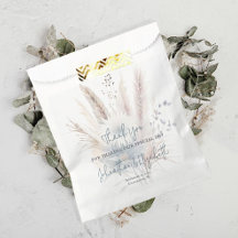 Winter Boho Blommigt | Vit bröllopsfavoritsäck