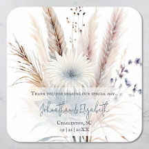 Winter Boho Blommigt Wedding Favor | Vit
