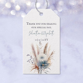 Winter Boho Blommigt | White Bröllop Gift Märkres Presentetikett