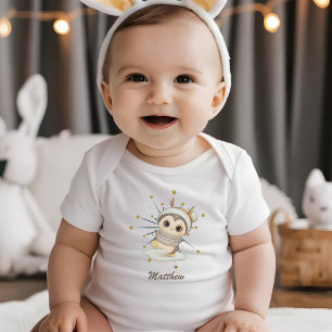 Winter Boho Penguin med stjärnor och Namn T Shirt