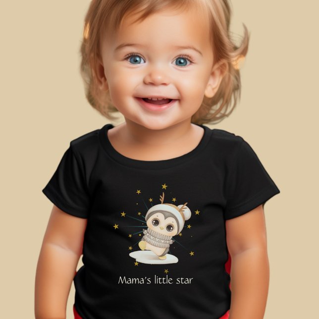 Winter Boho Penguin med stjärnor och Småbarn T- T Shirt (Skapare uppladdad)