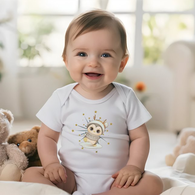 Winter Boho Penguin med stjärnor T Shirt (Skapare uppladdad)