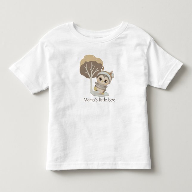 Winter Boho Penguin with Text Småbarn T-shirt (Framsida)