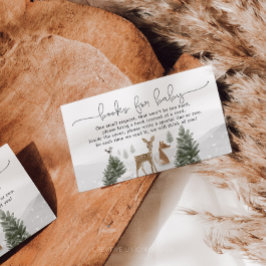 Winter Boho Woodland Bokar för djurutrymmeskort Tilläggskort