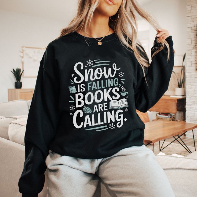 Winter Bok Älskare med Snöflingor T Shirt (Skapare uppladdad)