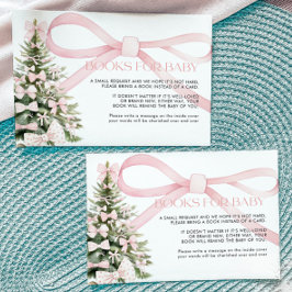 Winter Bokar för Baby Card Rosa Bow Tilläggskort