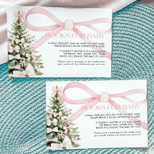 Winter Bokar för Baby Card Rosa Bow Tilläggskort