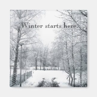 Winter börjar här magnet