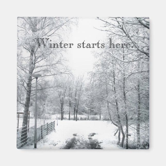 Winter börjar här magnet (Framsidan)
