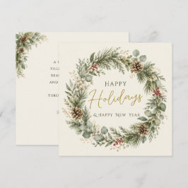 Winter Botanica | Elegant Glad Jul Krans Kort