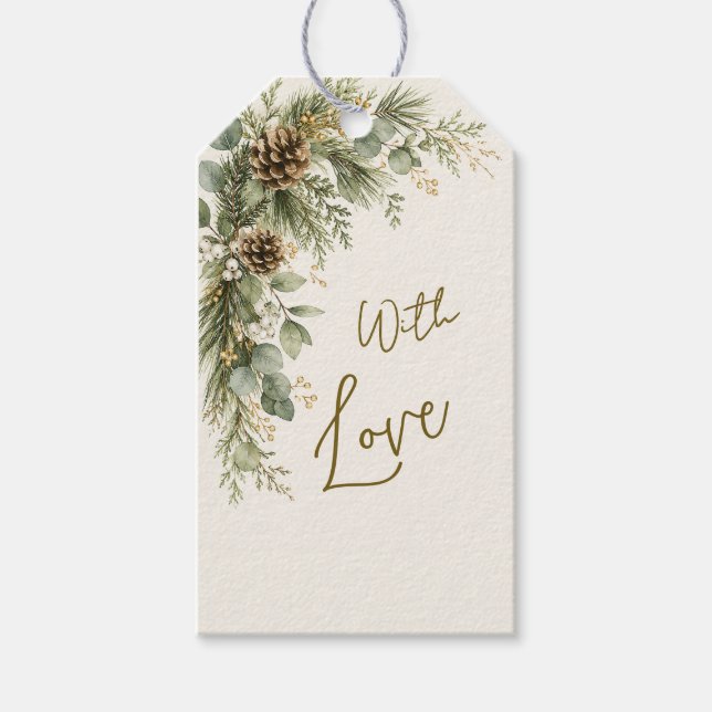 Winter Botanica | Med kärlek Vinter Botanicals Presentetikett (Framsidan)