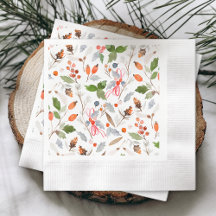 Winter Botanical Berries & Foliage Holiday