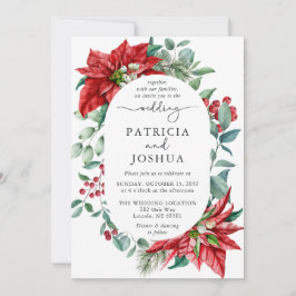 Winter Botanical Christmas Wedding Inbjudningar