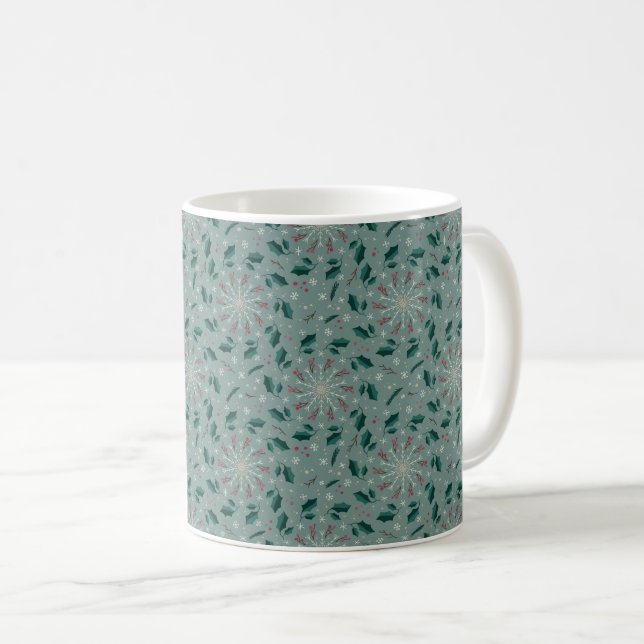 Winter Botanical Snowflake Mug Kaffemugg (Framsida höger)