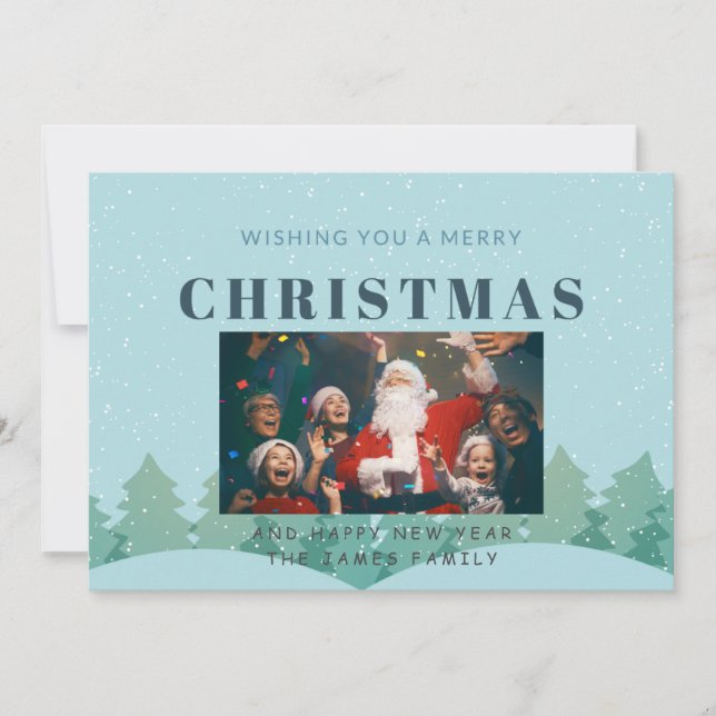 Winter Botanicals Elegant 1 bild Jul Holida Julkort (Framsida)