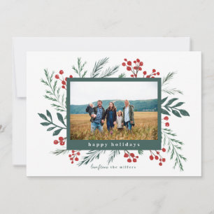Winter Botanicals jul Photo Grönt Ligcape Julkort