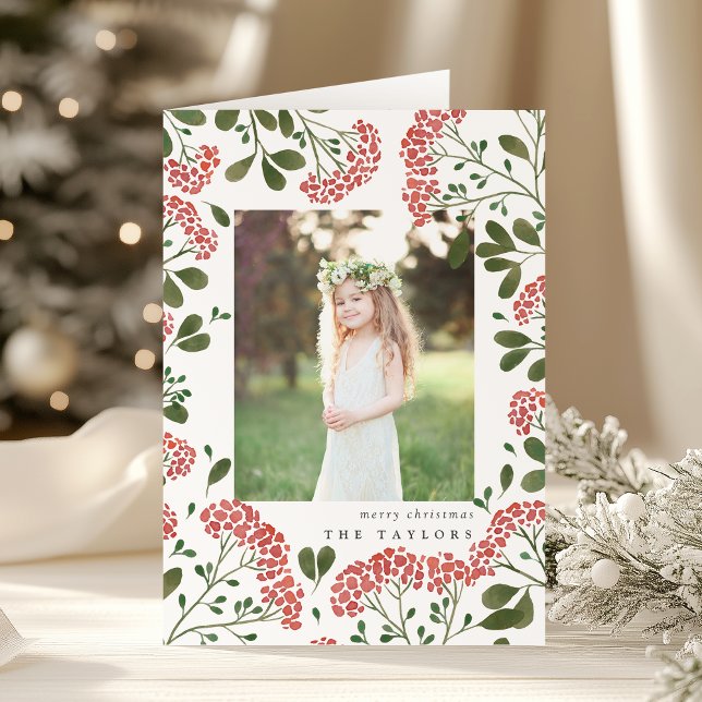 Winter Bouquet | Mappat Helgdag-kort Helgkort (Skapare uppladdad)