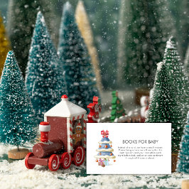 Winter Bow Christmas Tree Books For Baby Shower  Tilläggskort