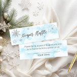 Winter Boy Shower Diaper Raffle Mini Visitkort<br><div class="desc">Bekvämt kalligrafi med snöflingor,  vintermatat duschkort för barn. Lätt att personlig med dina uppgifter. Sök efter matchande objekt som tilläggskort i samlingen.</div>