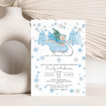 Winter Boy Woodland Bear Baby Shower