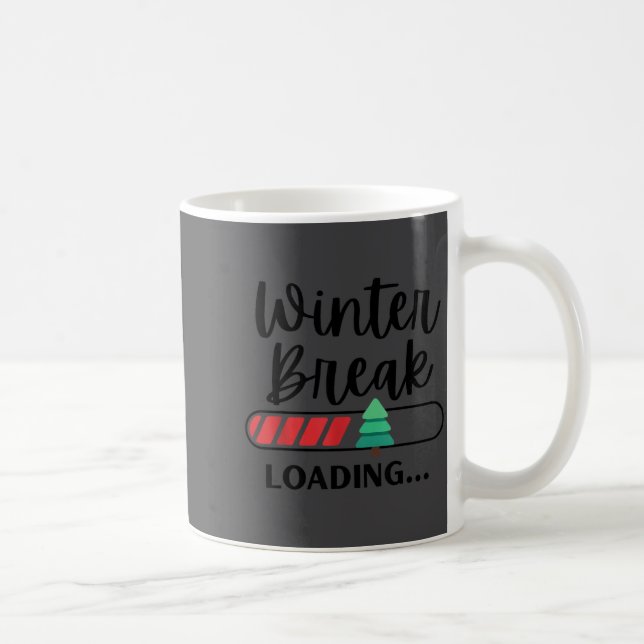 Winter Break Loading Funny Christmas Holiday Quote Kaffemugg (Höger)