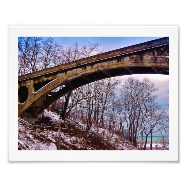 Winter Bridge Fototryck (Framsidan)