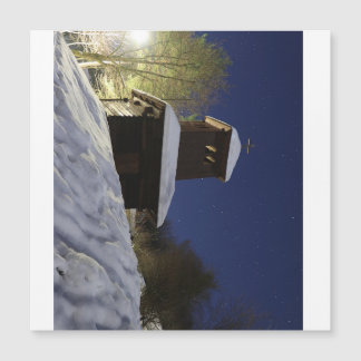 "Winter Bridge under Stars - Nattlandskap P