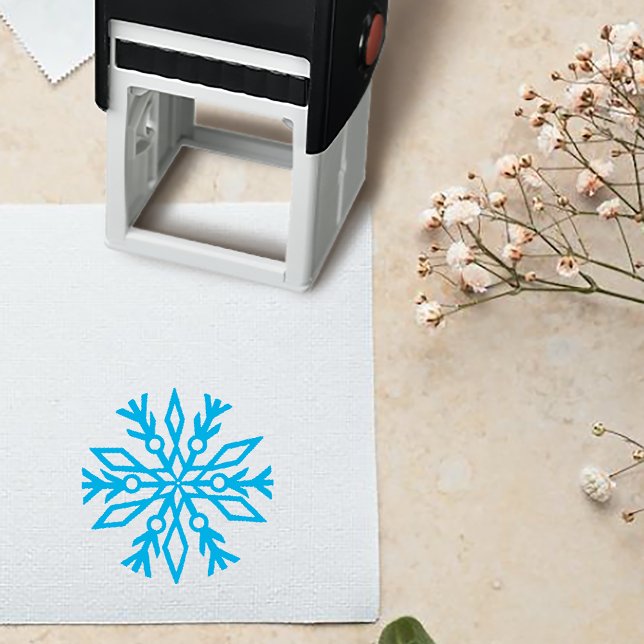 Winter bröllopsnowflake självfärgande stämpel (Skapare uppladdad)