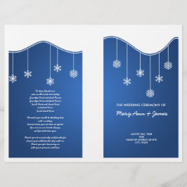 Winter-bröllopsprogrammet Snowflake Dekoration Blu