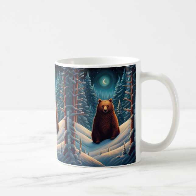 Winter Brown Bear Coffee Mugg (Höger)