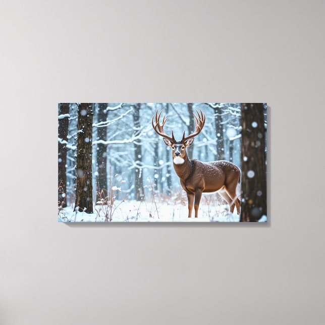 Winter Buck Canvas Art (Framsida)