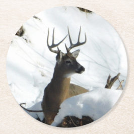 Winter Buck Underlägg Papper Rund
