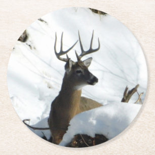 Winter Buck Underlägg Papper Rund
