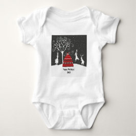 Winter Bunny Hoppy Helgdagars T-Shirt