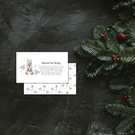 Winter Bunny Ice Skate Books For Baby Shower Tilläggskort
