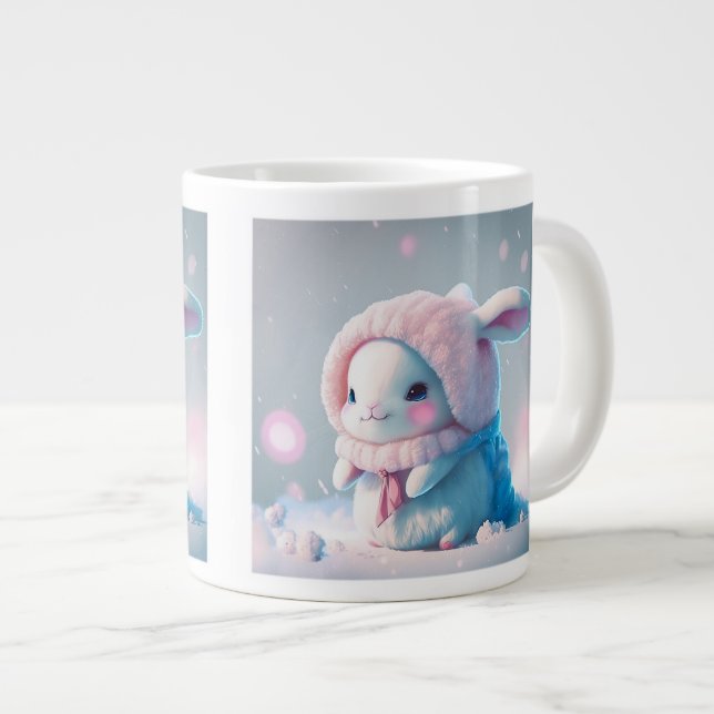 Winter Bunny Jumbo Mugg (Framsida höger)