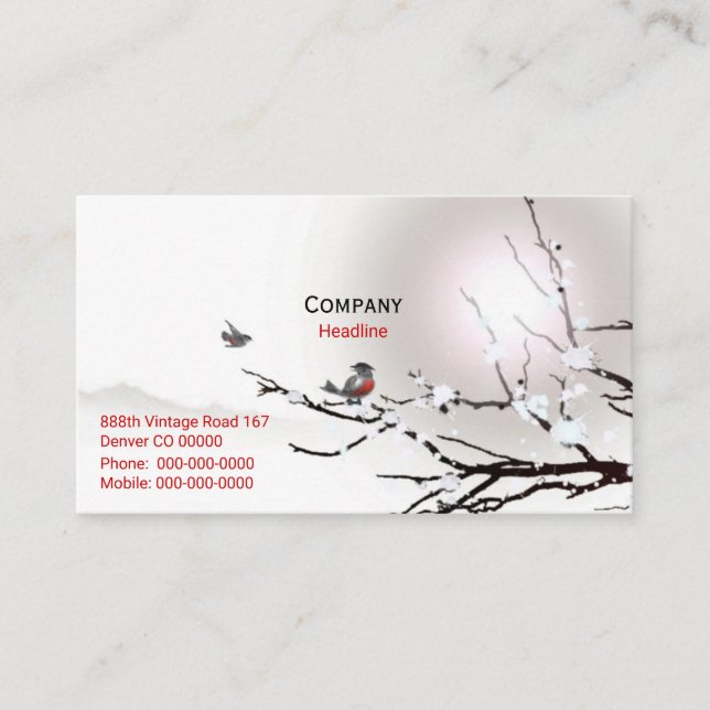 Winter Business Card Visitkort (Framsida)