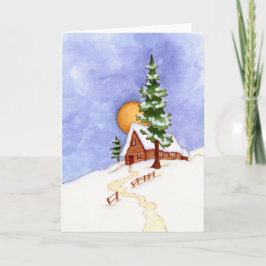 Winter Cabin Helgkort