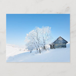 Winter Cabin liggande Vykort