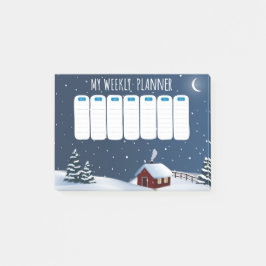 Winter Cabin Night Post-it® Notes  Post-it Block