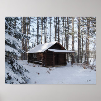 Winter Cabin Poster