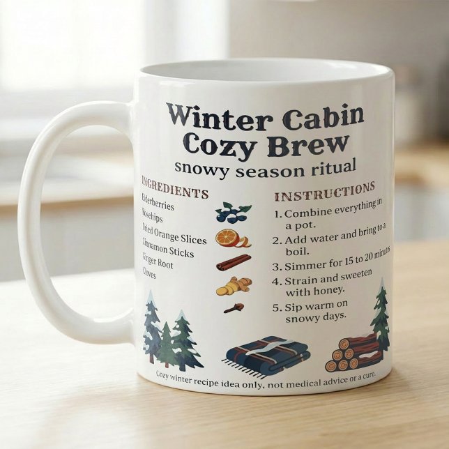 Winter Cabin Simmer Recipe Cozy Nights Kaffemugg (Skapare uppladdad)