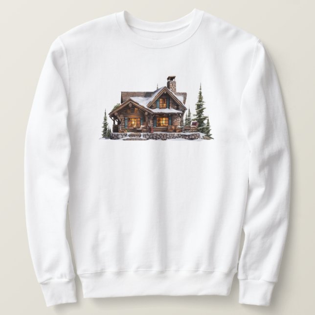 Winter Cabin Sweatshirt (Design framsida)