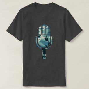 Winter Camo Mönster Vintage Mic T Shirt
