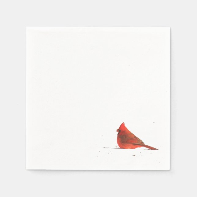 Winter Cardinal Napkin Pappersservett (Framsidan)