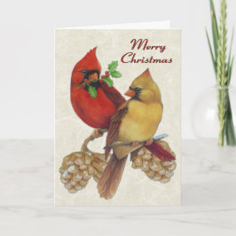 Winter Cardinals Helgkort
