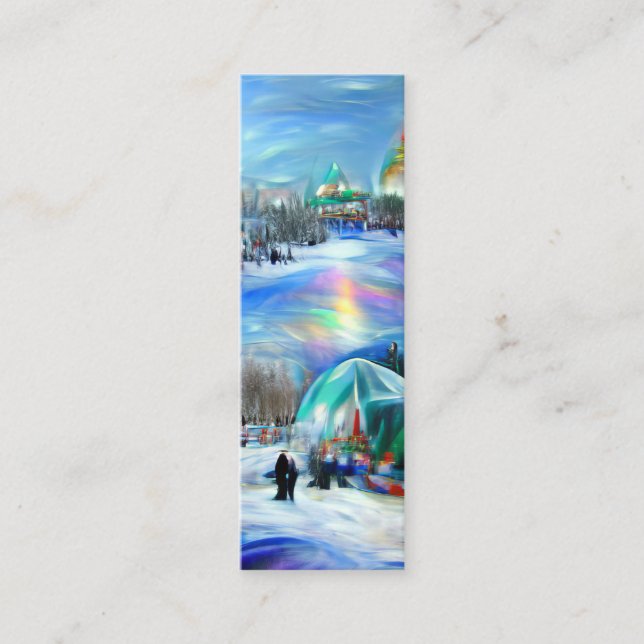 Winter Carnival Bookmark Mini Visitkort (Framsida)