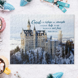 Winter Castle, psalm 46 1-2 Bible Verse Pussel