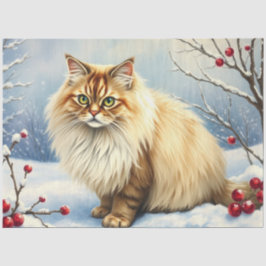 Winter Cat Tissue Paper