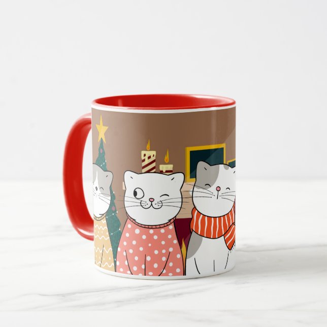 Winter Cats Mugg (Framsida vänster)